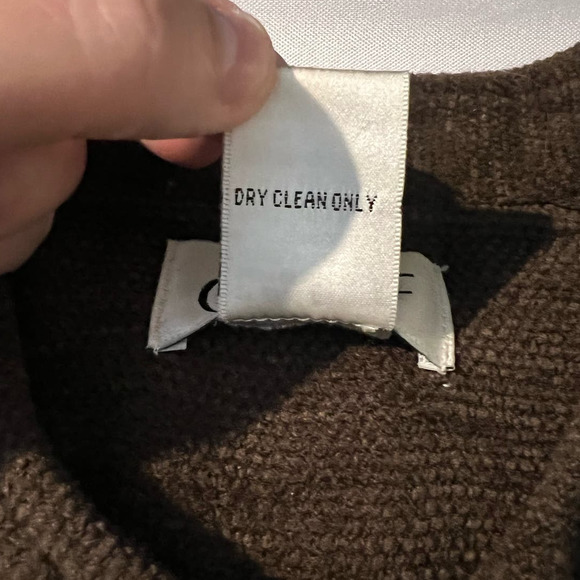 Women's Vintage GRAFF Cardigan Sweater Brown Tan Patchwork Embroidered Size L - Picture 6 of 10